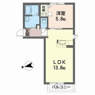 シャーメゾンソレイユB【2階】の間取り