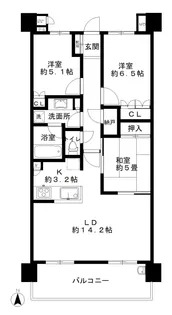 パークタワー南千里丘【15階】の間取り