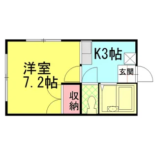 コーポ千木【1階】の間取り