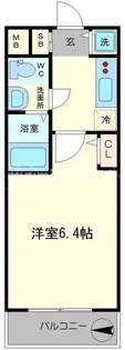 LUMINOUS桜川【3階】の間取り