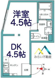 BASE三ツ沢下町【3階】の間取り