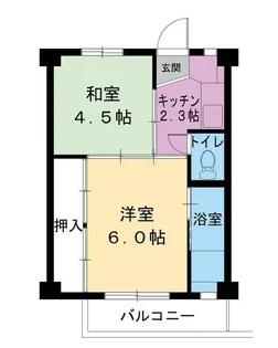 ビレッジハウス柳田1号棟【2階】の間取り