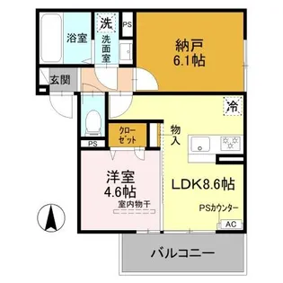 グランナッシム西京極【2階】の間取り