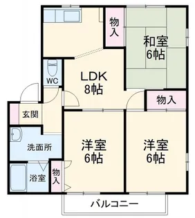 ディアス中部B棟【1階】の間取り