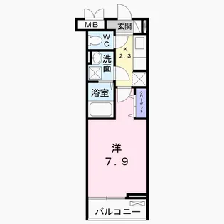 サニープレイス【3階】の間取り