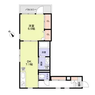 アダージョ小竹【1階】の間取り
