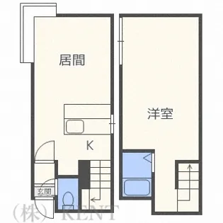 コテージ琴似【2階】の間取り