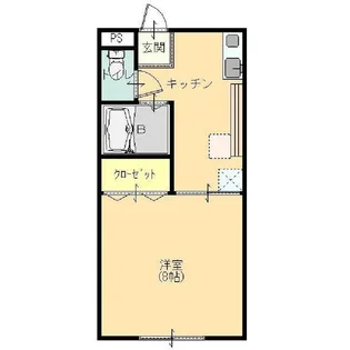 西ハイツB棟【2階】の間取り
