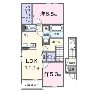 ヒカルサ船橋小室サウスI【2階】の間取り