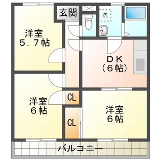 中西壱番館【1階】の間取り