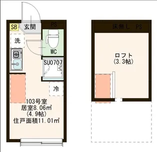 エンリッチ西蒲田【1階】の間取り