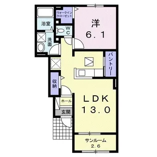 メゾンフォレストA【1階】の間取り