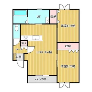 プリマ若松A【2階】の間取り