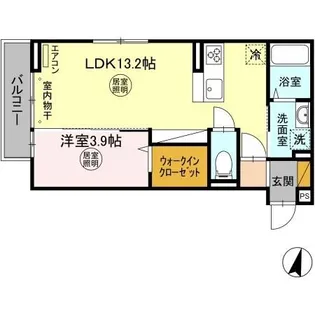 コンフォート 那珂【3階】の間取り