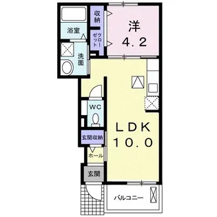 アルモニア世田谷【1階】の間取り