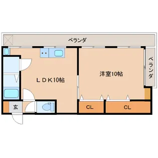 岡崎アパート【2階】の間取り