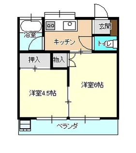 ハイム長瀬【1階】の間取り