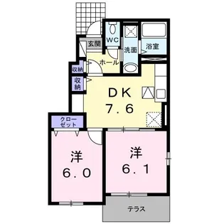 イースト・ガーデン古泉【1階】の間取り