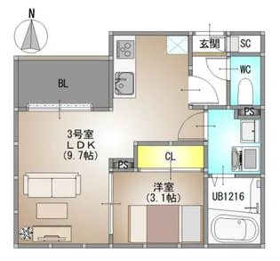REGALEST住吉【2階】の間取り
