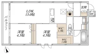 ヘーベルメゾン東小松川【2階】の間取り