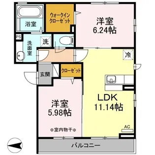 パレドールフェリーチェ【2階】の間取り