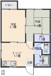 みきハイツ【1階】の間取り