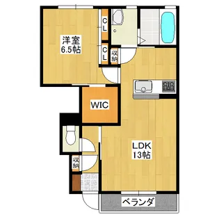 コーポFUJIX(コーポフジテン)【1階】の間取り