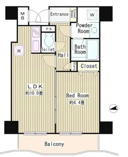 アルブル高輪【6階】の間取り