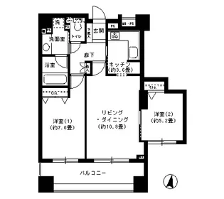 クリオ文京小石川【8階】の間取り