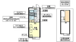レオパレスリバストン【2階】の間取り