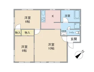 福島県いわき市内郷御台境町鶴巻【一戸建】の間取り