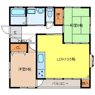のぞみが丘ハイム【2階】の間取り