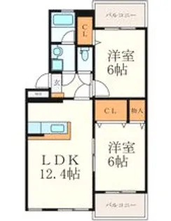 エスベランサ南小倉【1階】の間取り