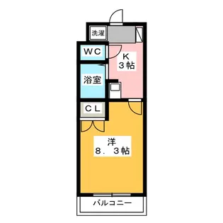 ドミール山田【3階】の間取り