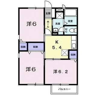 サニーハイツふじB【2階】の間取り