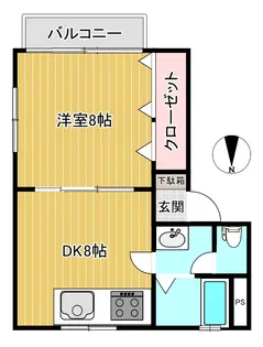 レジデンスYMA【2階】の間取り