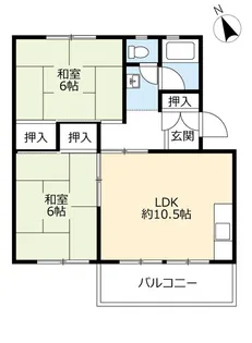 UR藤山台【2階】の間取り