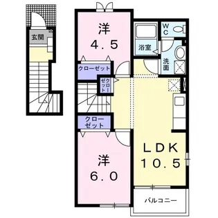 プレジール【2階】の間取り