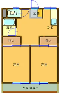 グランデール北上3号棟【2階】の間取り