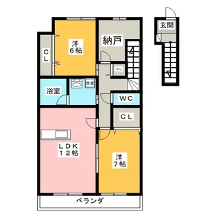 ユデンコート【2階】の間取り