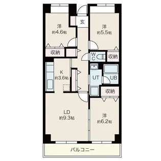 目黒本町マンション【6階】の間取り