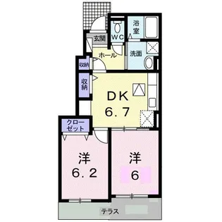 香川県高松市檀紙町【アパート】の間取り