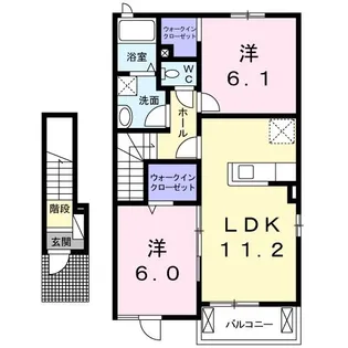 ベル・オーシャン N棟【2階】の間取り