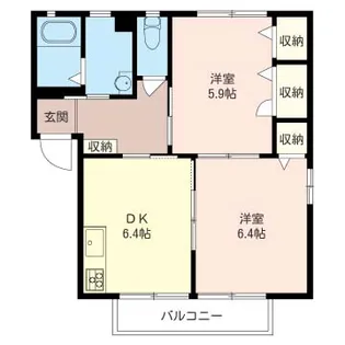 アベニューI【2階】の間取り