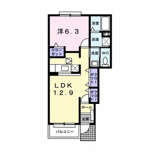 千葉県茂原市早野【アパート】の間取り