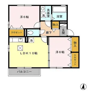グランモア和田 C【1階】の間取り