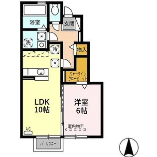 デスティーノアモーレ【1階】の間取り