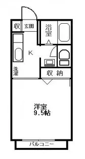 フレグランス五本松A【1階】の間取り