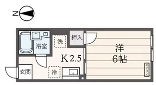 神奈川県横浜市鶴見区岸谷3【アパート】の間取り
