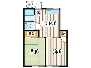 コーポ岩上【1階】の間取り